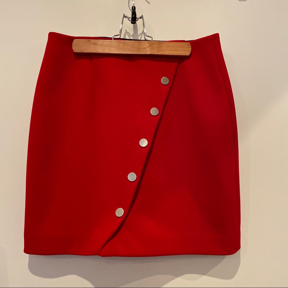 NWT Maje Justine Crepe Snap Front Wrap Skirt